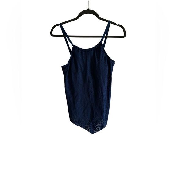 Bleu Rod Beattie Swim Top Crochet Tankini Black 4 Mesh NWT - Picture 3 of 7